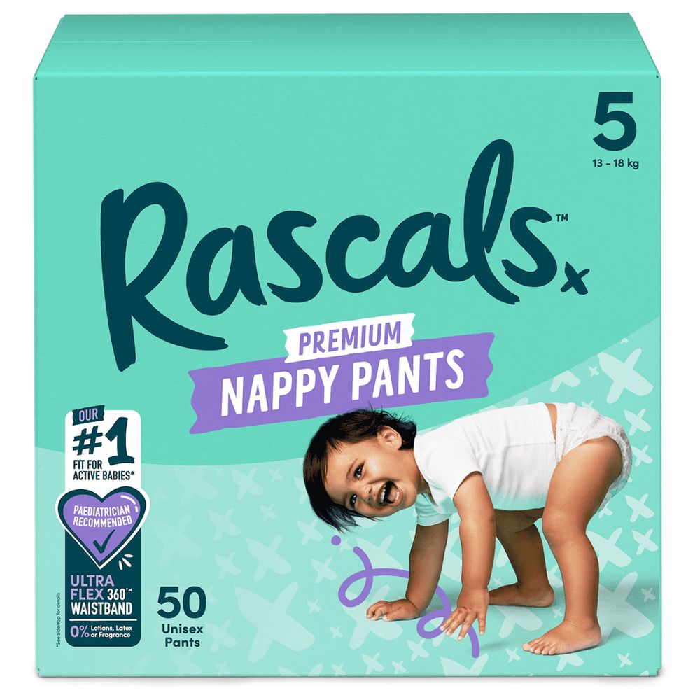Rascals Training Diaper Pants - Size 5 - 13-18 kg - 50 Pcs