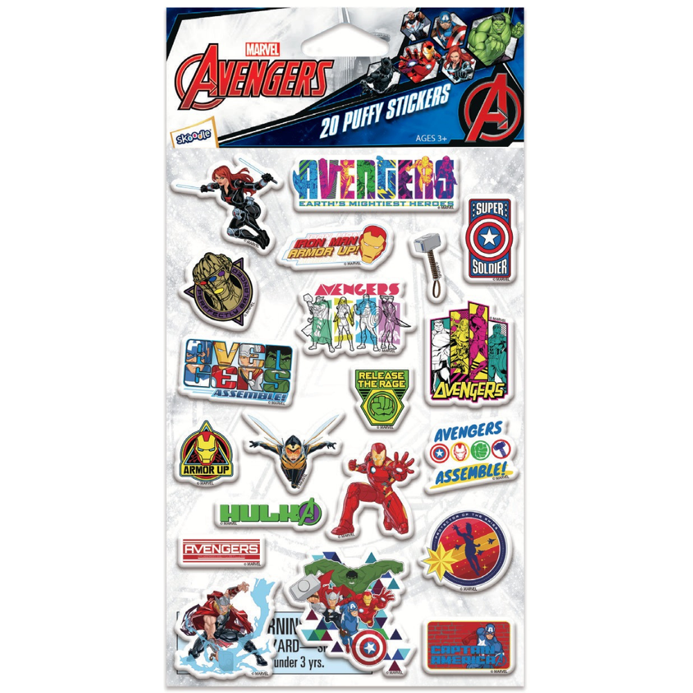 Marvel - Avengers 3D Puffy Sticker Sets - 20pcs