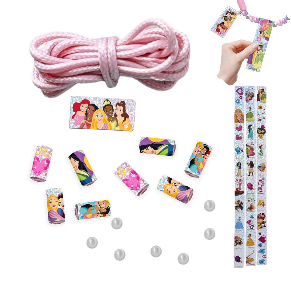 Disney - Princess Holographic Sticker On A Roll Bracelet Making Craft Set - Multicolor