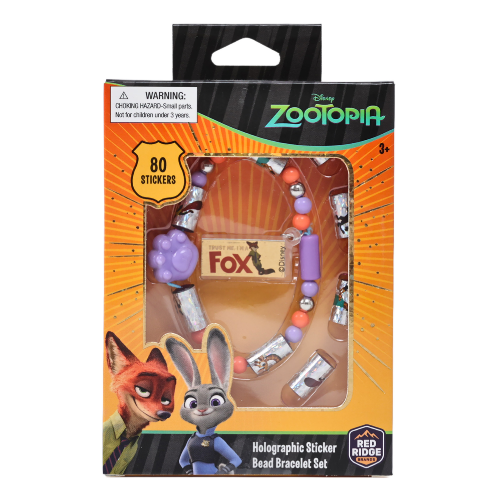 Disney - Holographic Sticker Bead Bracelet Making Craft Set - Zootopia