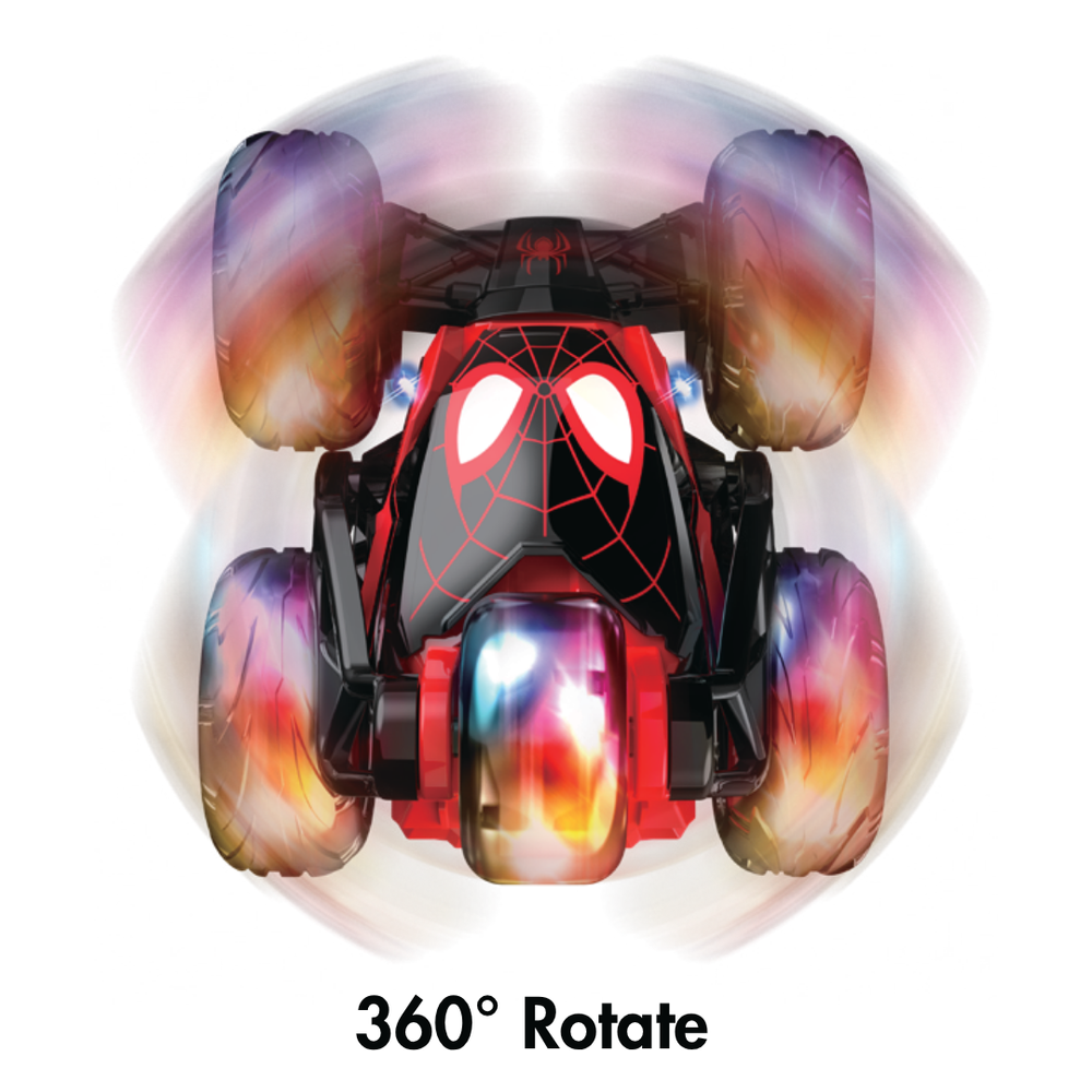 Spiderman - Miles Morales Spider-man Rc Stunt Cruiser - Black/Red