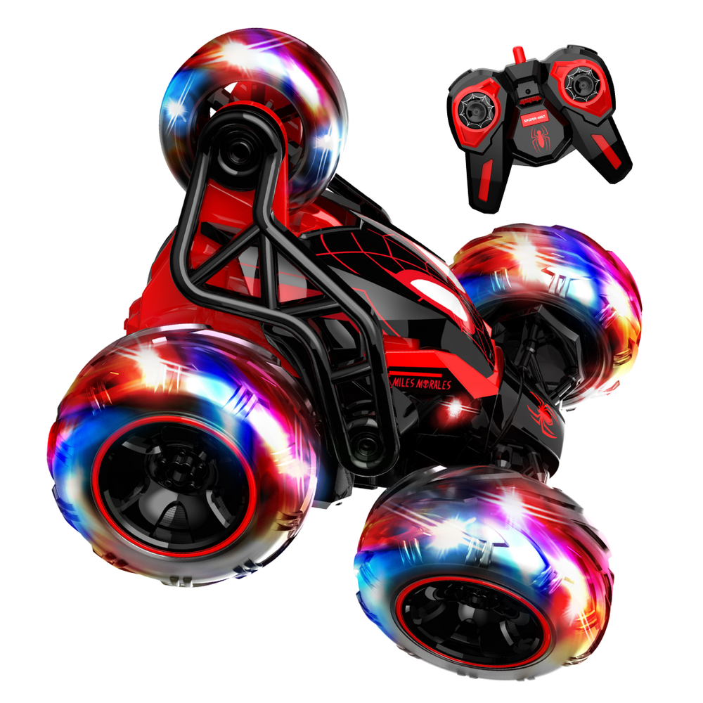 Spiderman - Miles Morales Spider-man Rc Stunt Cruiser - Black/Red