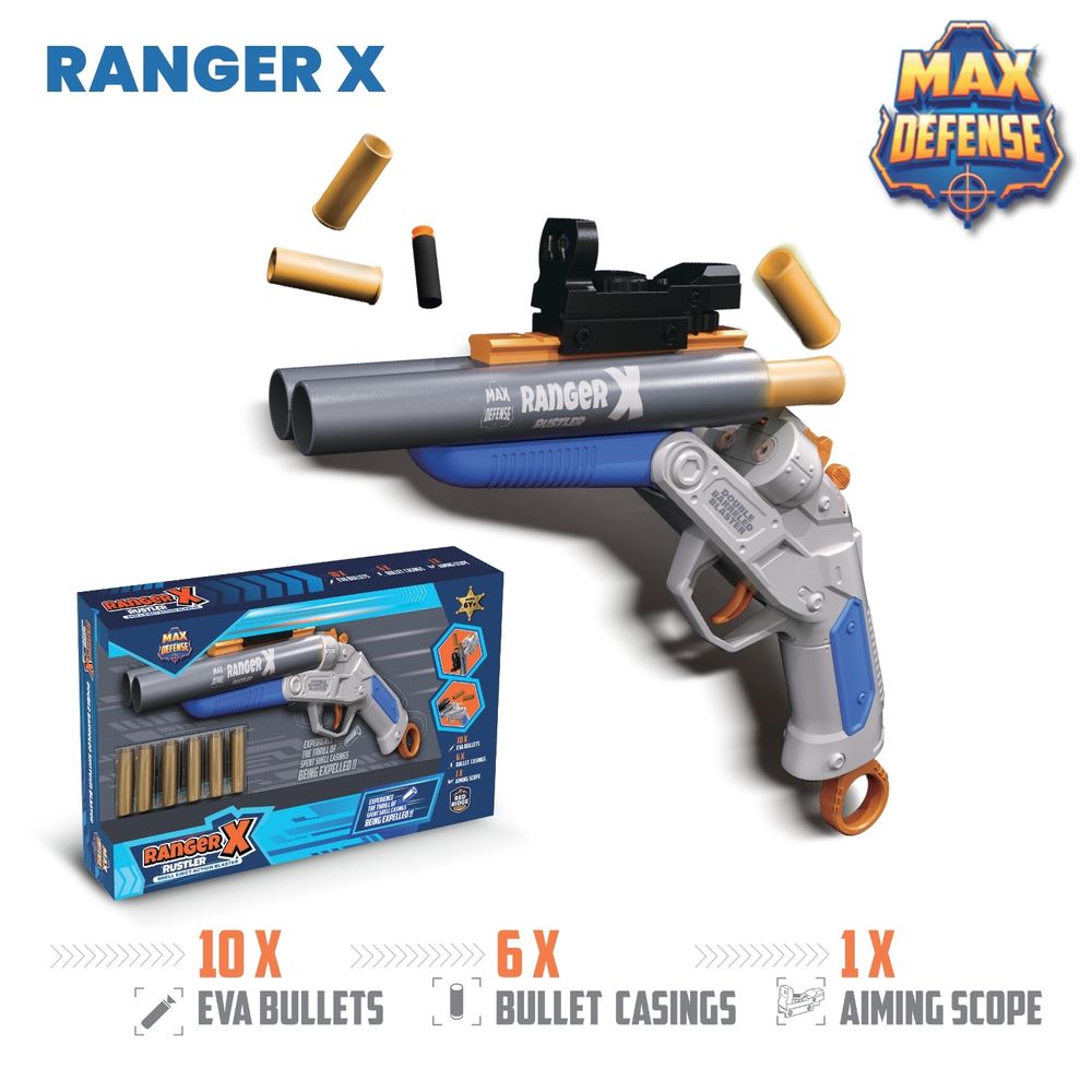 Max Defense - Ranger X - Rustler Shell Eject Action Blaster