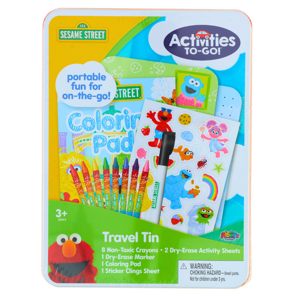 Sesame Street - Activities To Go Travel Tin - 13 Pcs