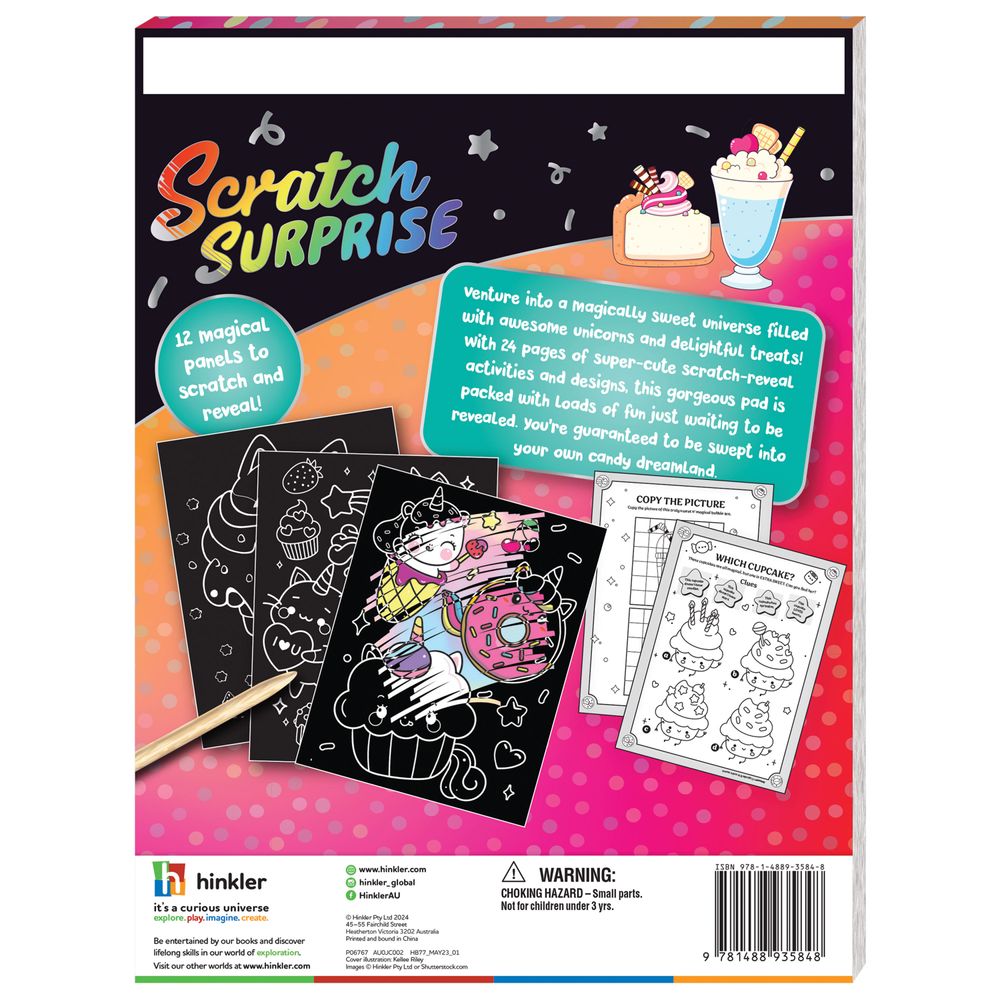 Hinkler - Scratch Surprise Art & Craft Activity Kit - Sweet Magic