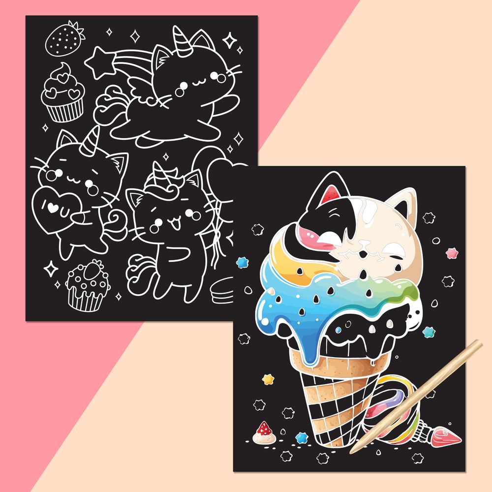 Hinkler - Scratch Surprise Art & Craft Activity Kit - Sweet Magic