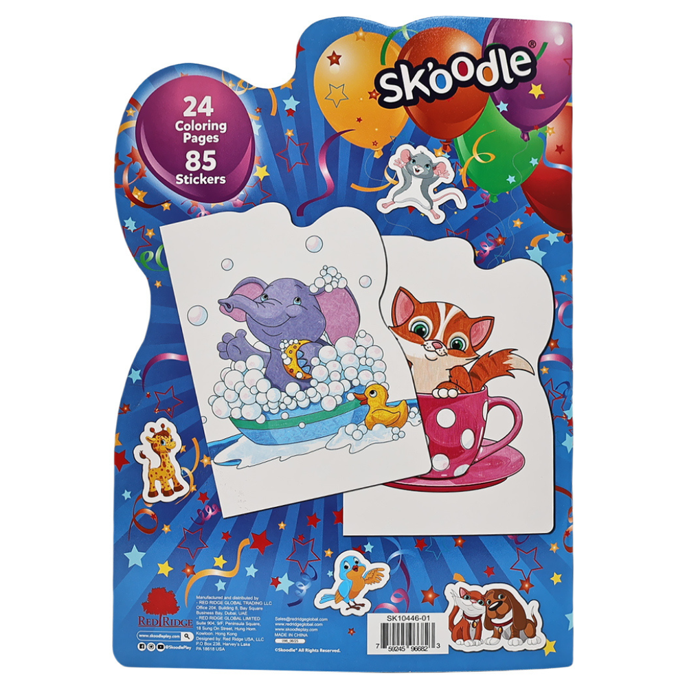 Skoodle Coloring Book With 85 Stickers Art & Craft Kit - Multicolor