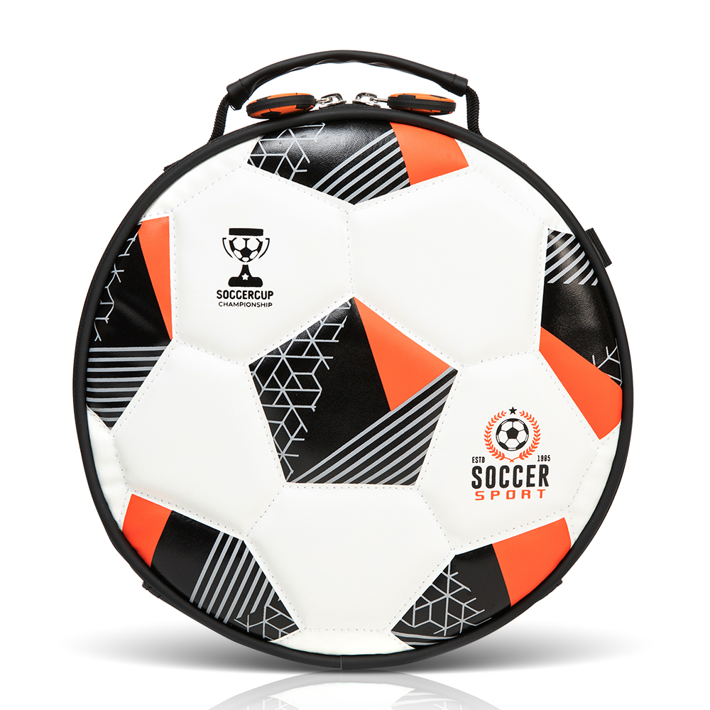 Eazy Kids - Trolley School Bag 3Pc Set - Football Black - 18-Inch/46cm