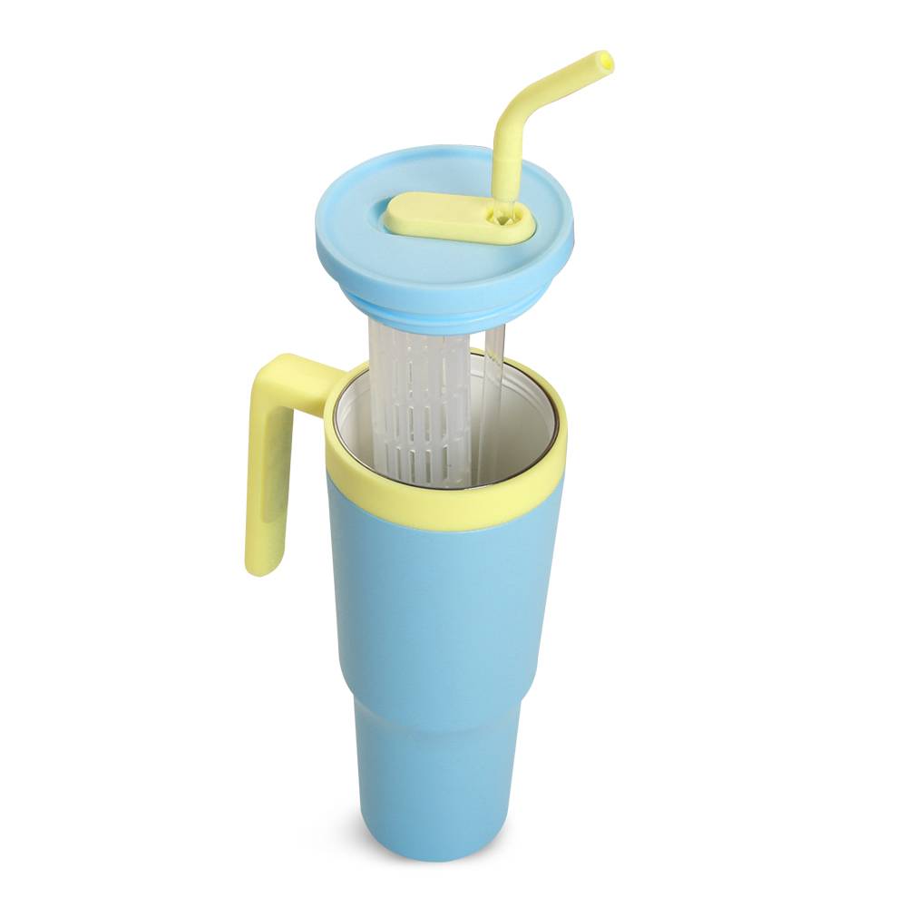 Hydrobrew - Fresh Flip Straw Tumbler - Blue - 1200 ml