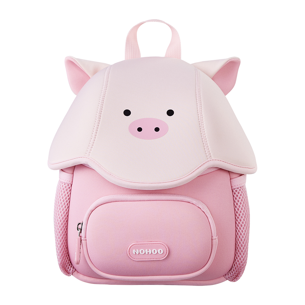 Nohoo - 3D Cute Peppa Kids School Bag/Activity Bag - Pink - 10-Inch/25.5cm