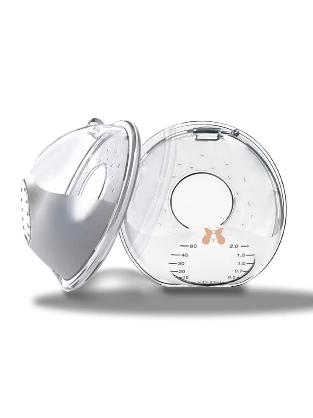 Fraupow - Breast Milk Saver Cups - Clear - 2 Pcs