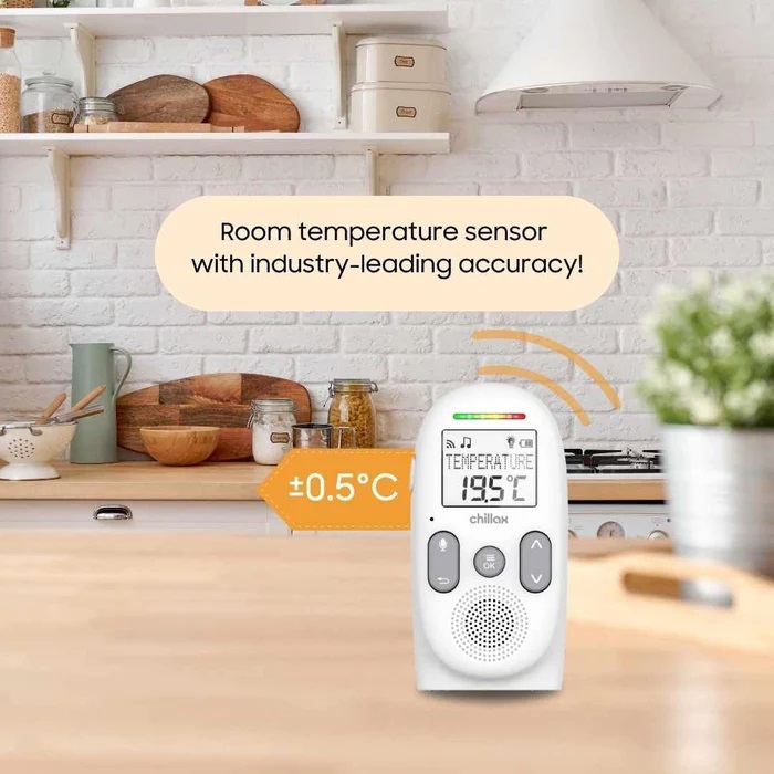 chillaxbaby - Advanced Audio Baby Monitor With Nightlight, Temperature Sensor & Charging Pod - Cb360