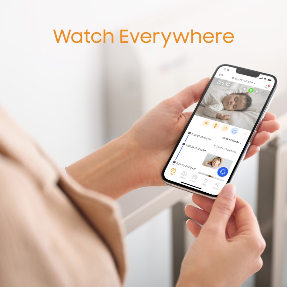 Chillaxbaby - Dm600 - Smart 1080p Baby Camera - Mood Light Sleep Trainer And Sound Soother