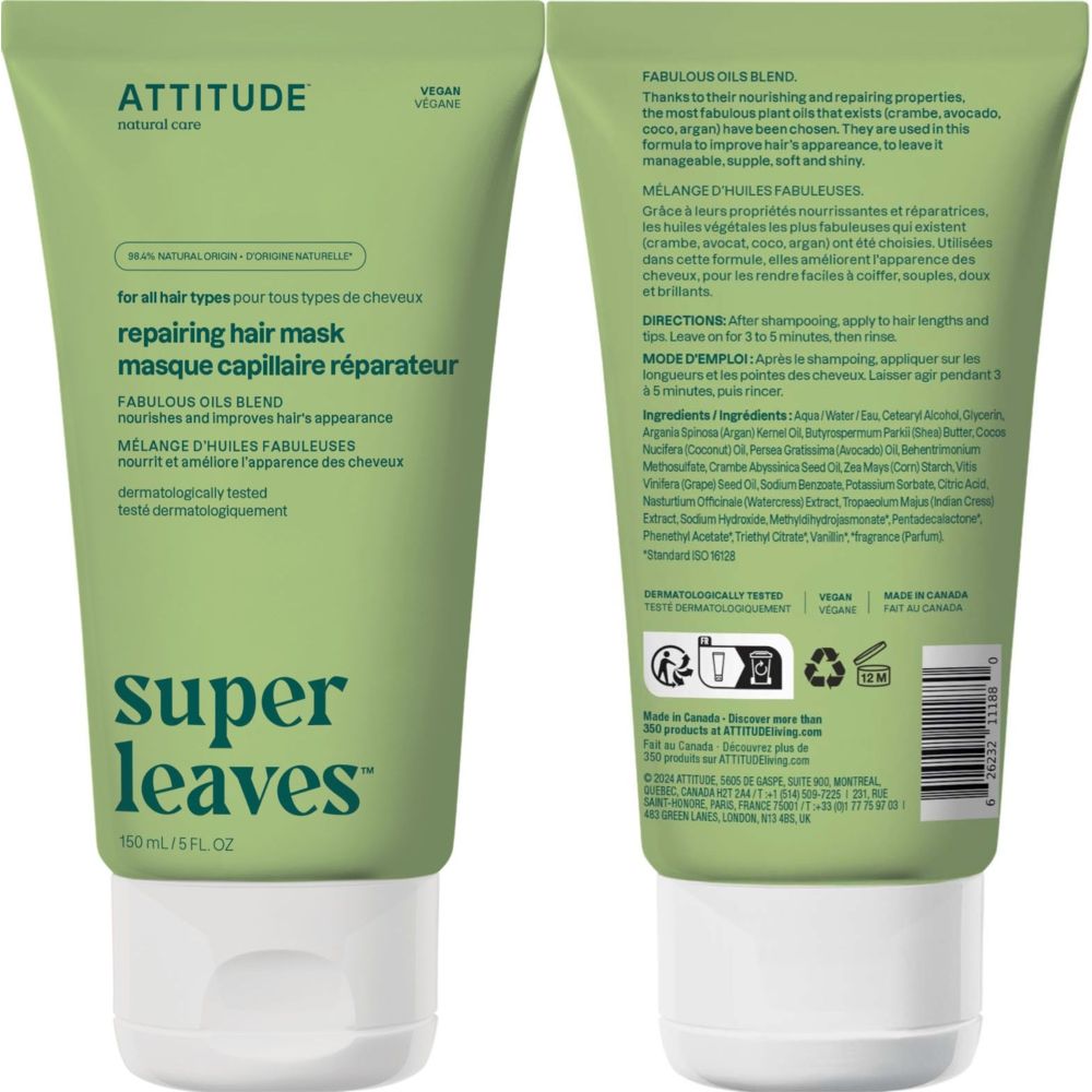 Attitude Super Leaves Repairing Hair Mask - 150 ml