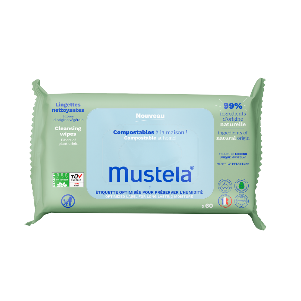 Mustela - Cleansing Wipes - 60 Sheets - New