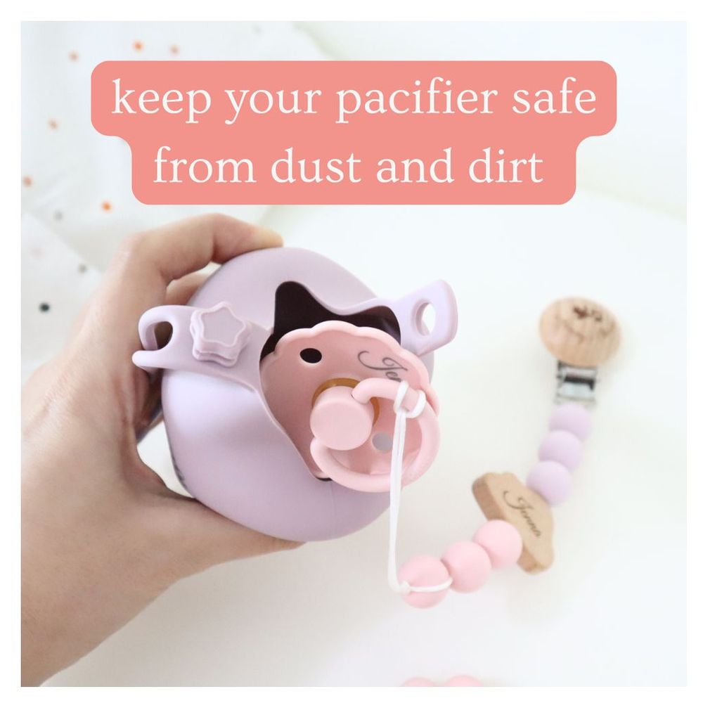 Mommy's Charms Personalized Silicone Pacifier Case - Pink