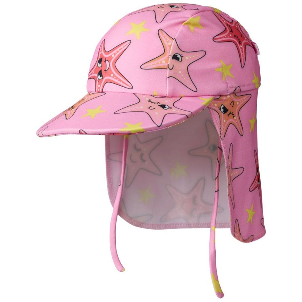 Smafolk - Girl's UV50 Starfish Print Sun Hat - Pink
