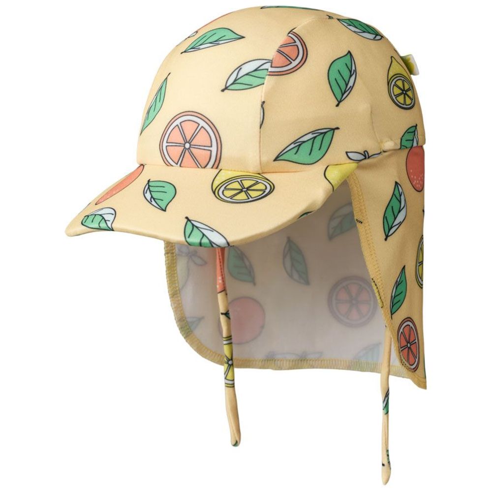 Smafolk - Girl's UV50 Lemons & Oranges Print Sun Hat - Yellow