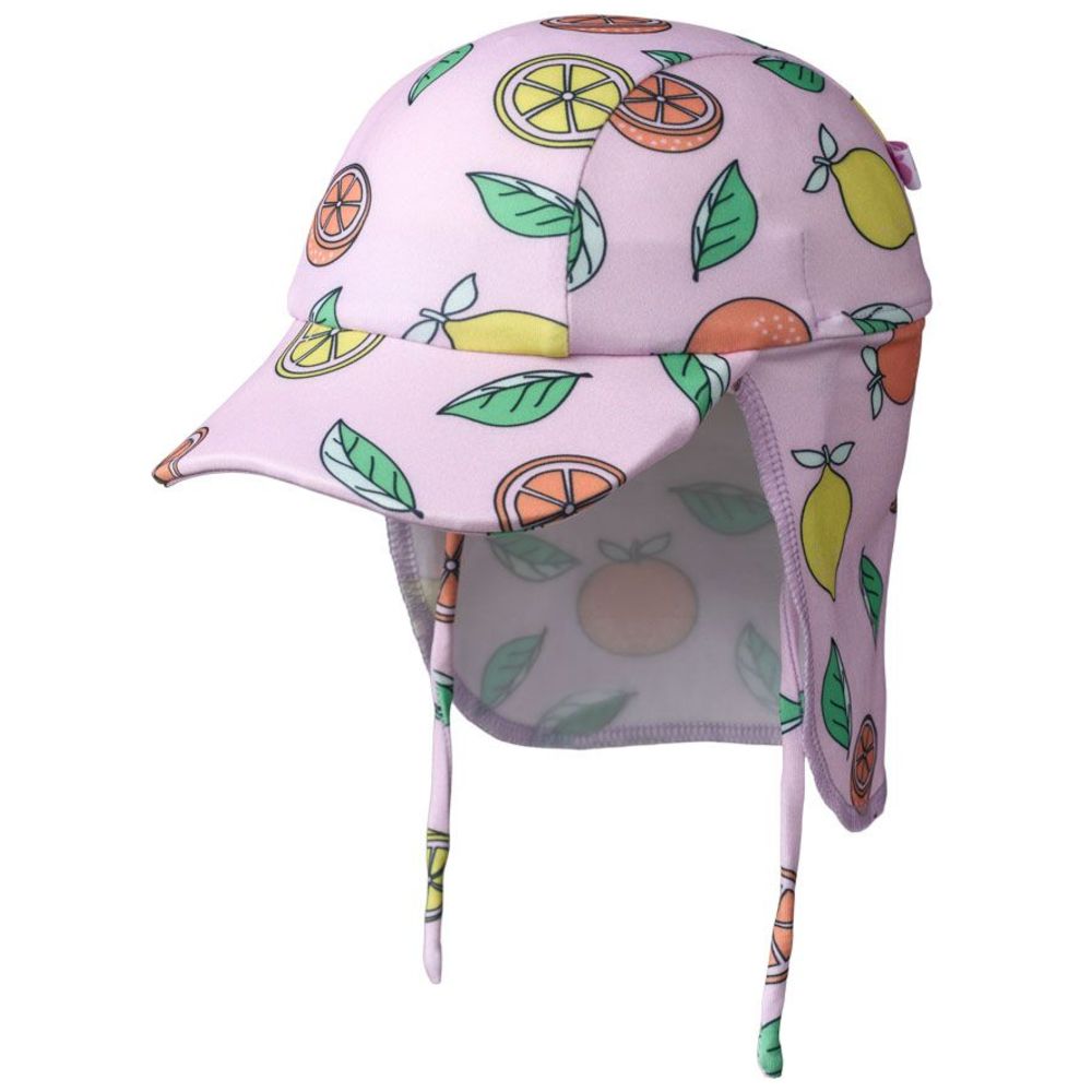 Smafolk - Girl's UV50 Lemons & Oranges Print Sun Hat - Pink