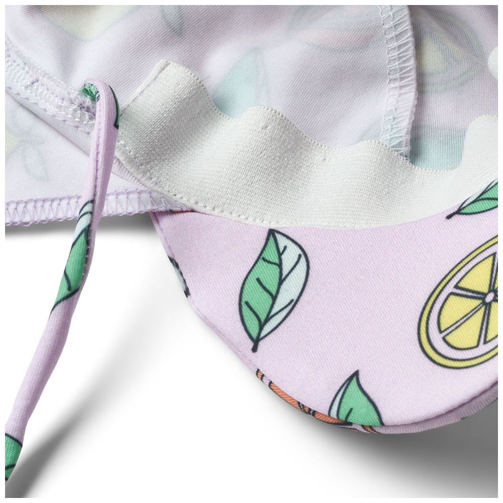 Smafolk - Girl's UV50 Lemons & Oranges Print Sun Hat - Pink