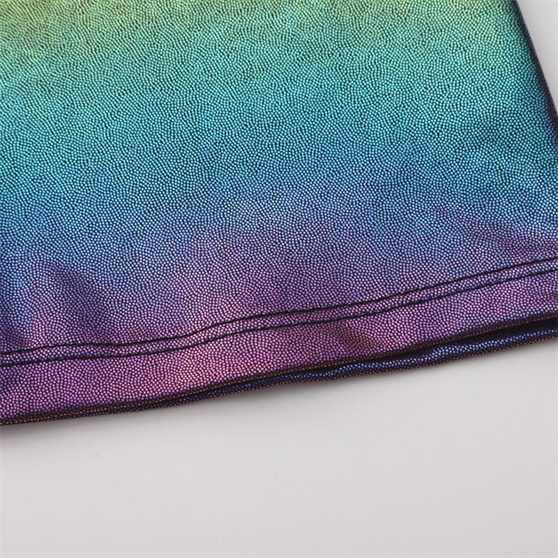 Onesports 3pc-Set - Girl's Flip Zone Gymnastics Leotard, Shorts & Scrunchie - Blue