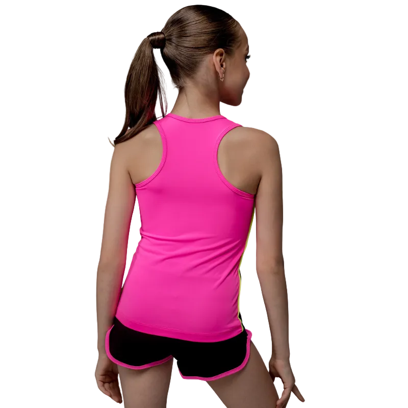 Onesports - Girl's Axe Racerback Top - Black/Pink