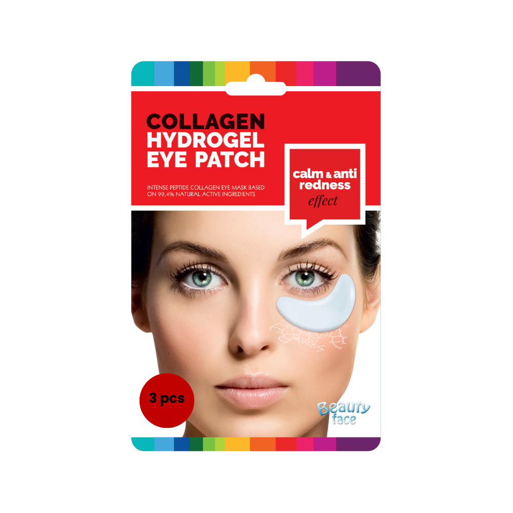 Beauty Face - Collagen Hydrogel Eye Patch - Calm & Anti Redness Effect - 3 Pcs