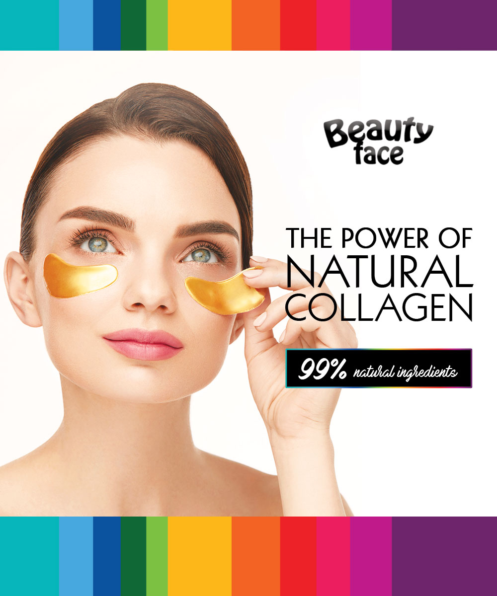 Beauty Face - Collagen Hydrogel Eye Patch - Calm & Anti Redness Effect - 3 Pcs