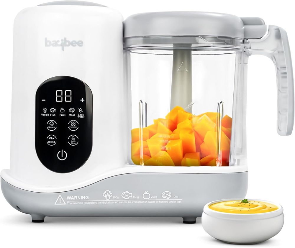 Baybee - Blenzy 5-in-1 Electric Baby Food Processor - White