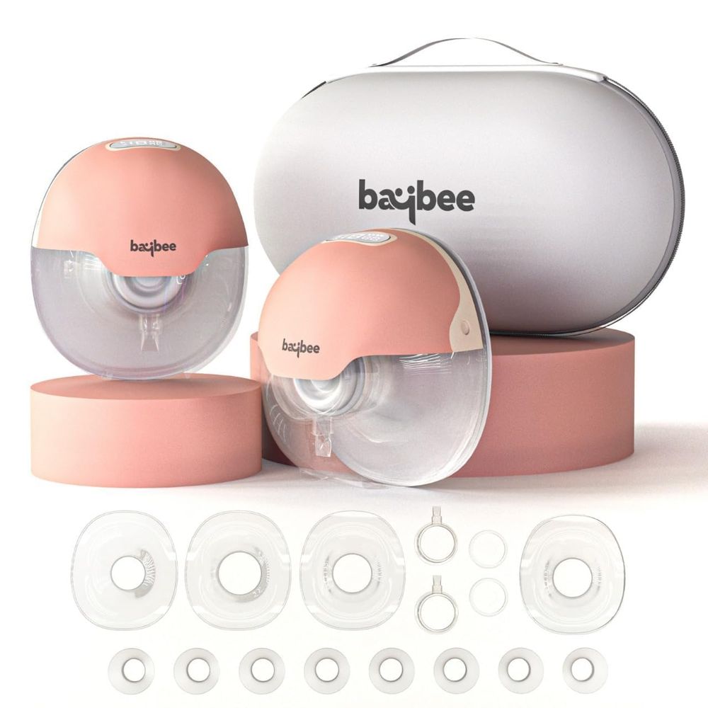 Baybee - Double Wearable Electric Breast Pump - Pink