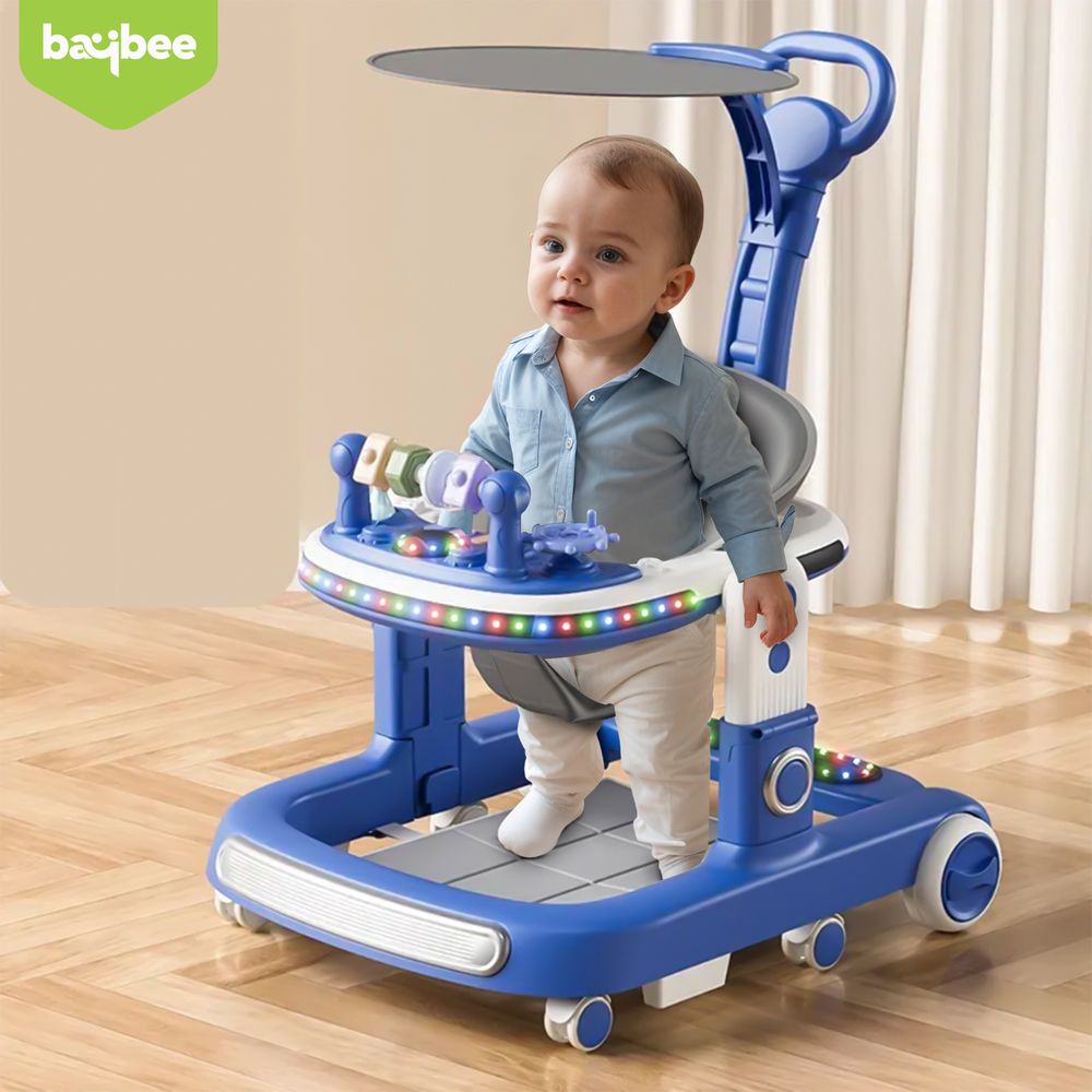 Baybee - 2-In-1 Push Baby Walker - Blue