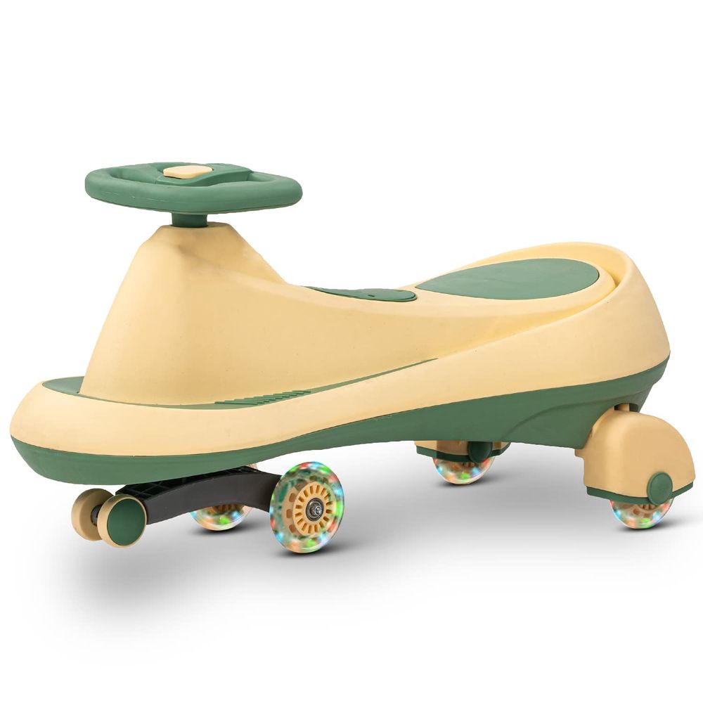 Baybee - Misura Manual Ride-On Swing Car - Yellow