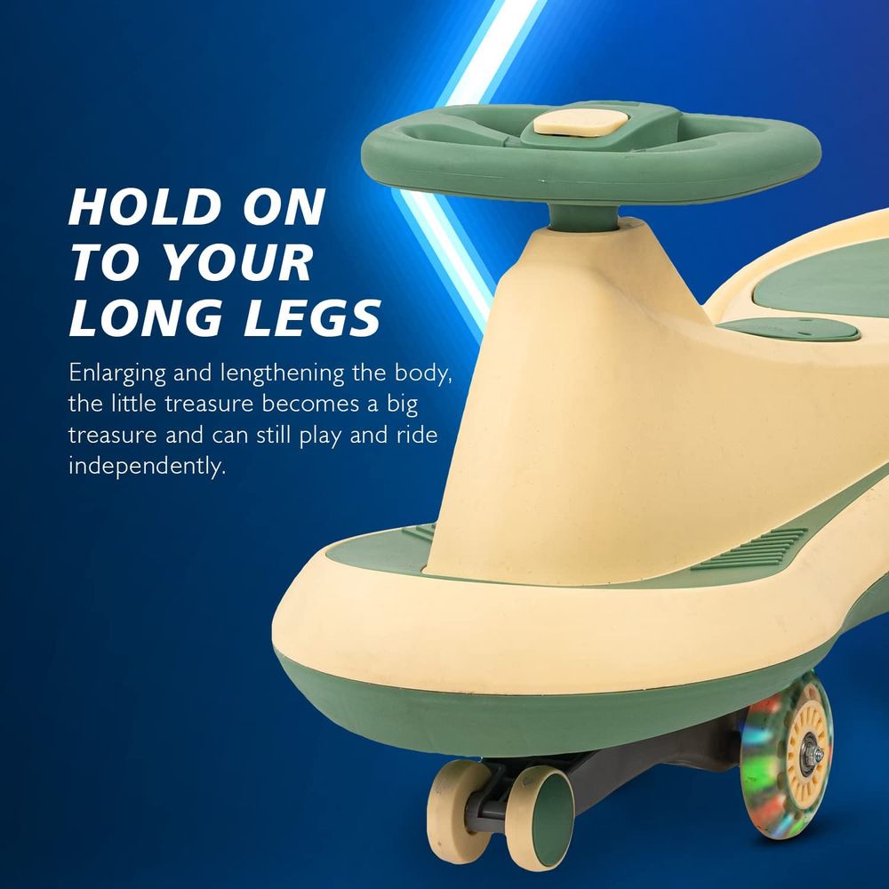 Baybee - Misura Manual Ride-On Swing Car - Yellow