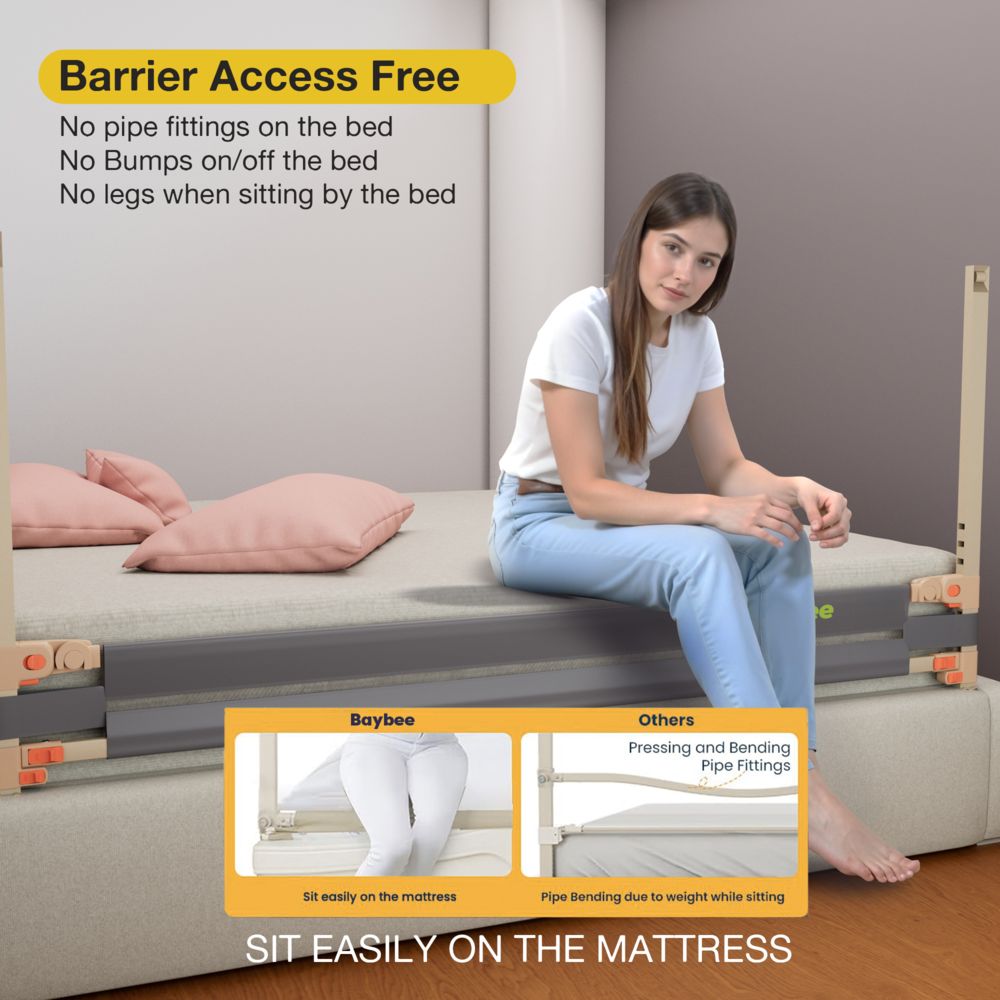 Baybee Foldable Baby Bed Safety Rail Guard