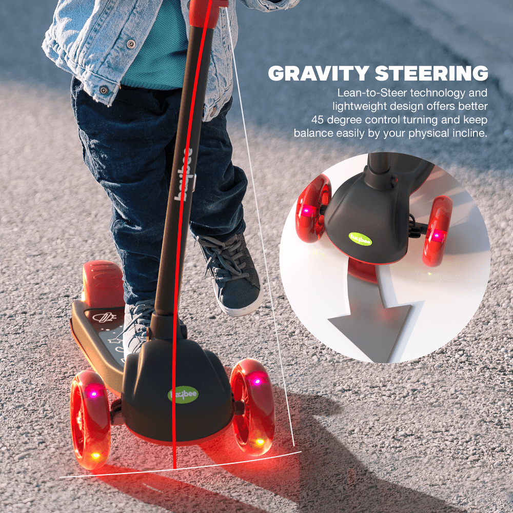 Baybee - Blaze Storm Kids Scooter - Black/Red