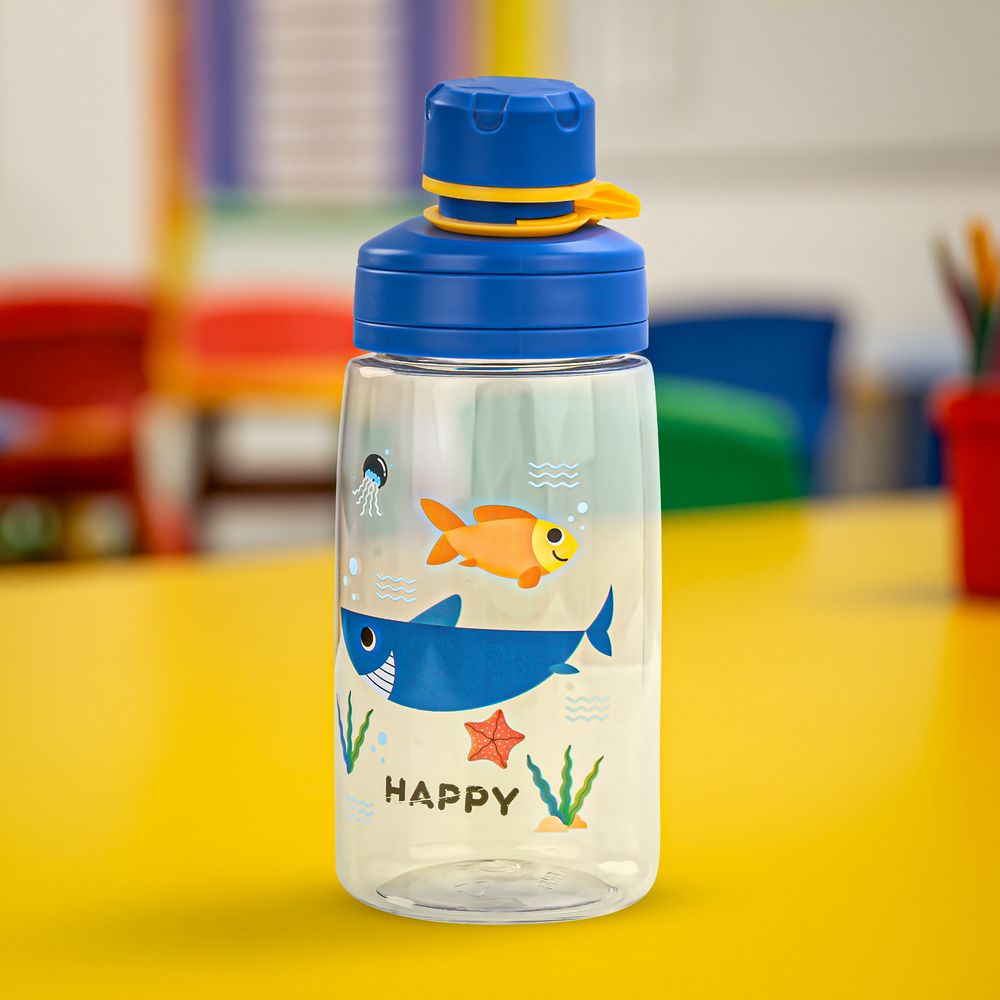 Baybee Kids Printed Water Bottle With Straw - 500 ml