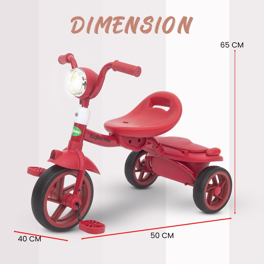 Baybee - Flyer Tricycle For Kids - Red
