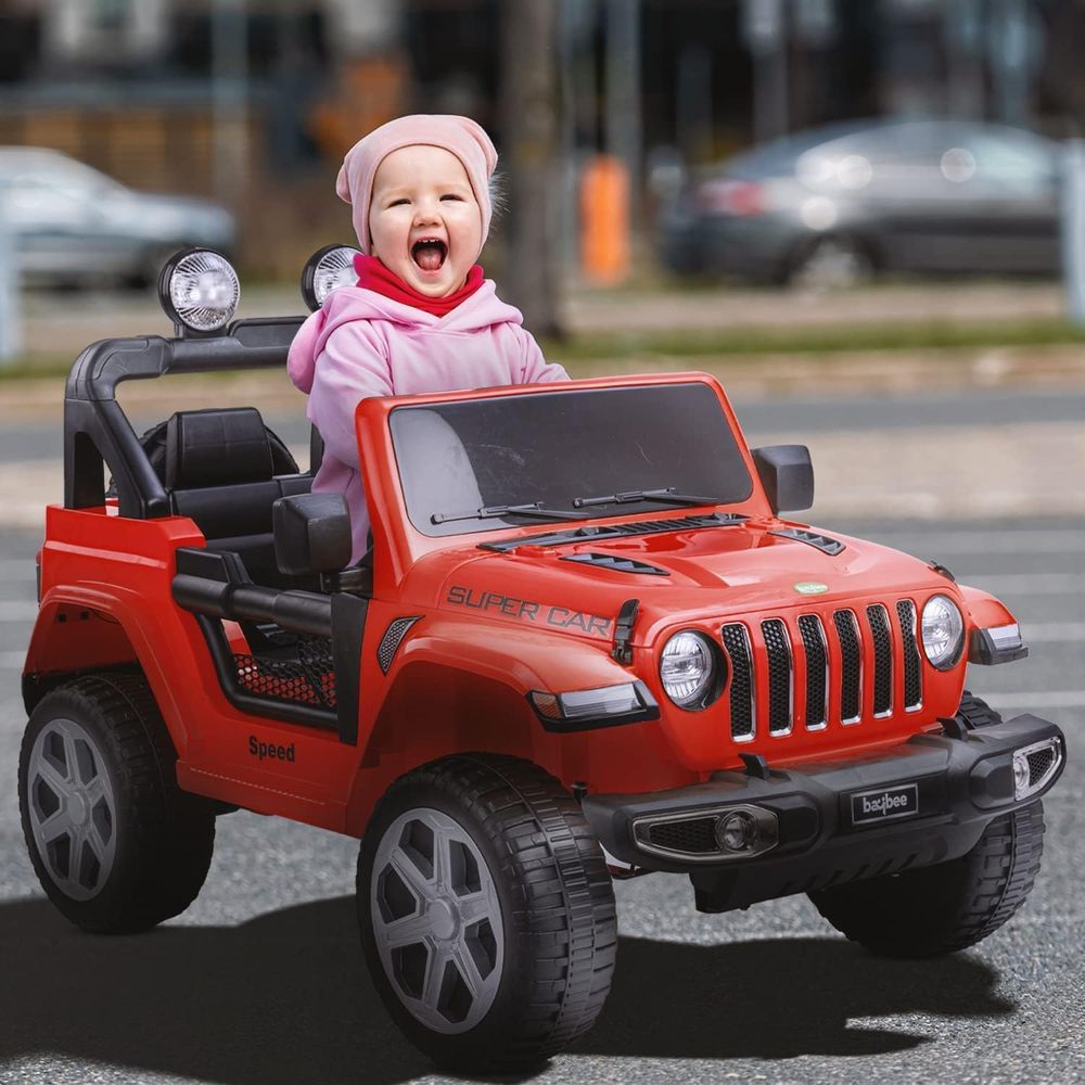 Baybee - Battery Operated Ride-On Jeep - Red