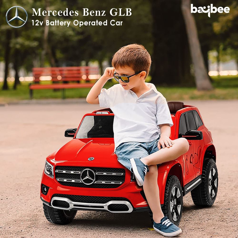 Baybee - Mercedes-Benz GLB Battery Operated Ride-On Car - Red