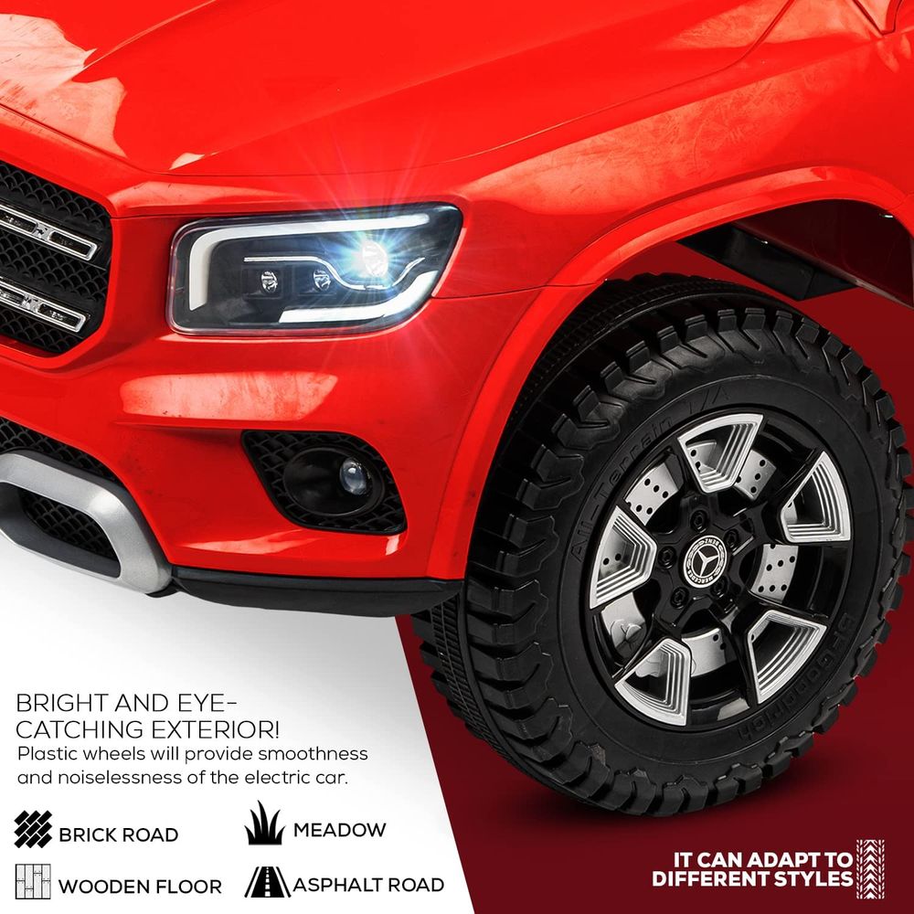 Baybee - Mercedes-Benz GLB Battery Operated Ride-On Car - Red