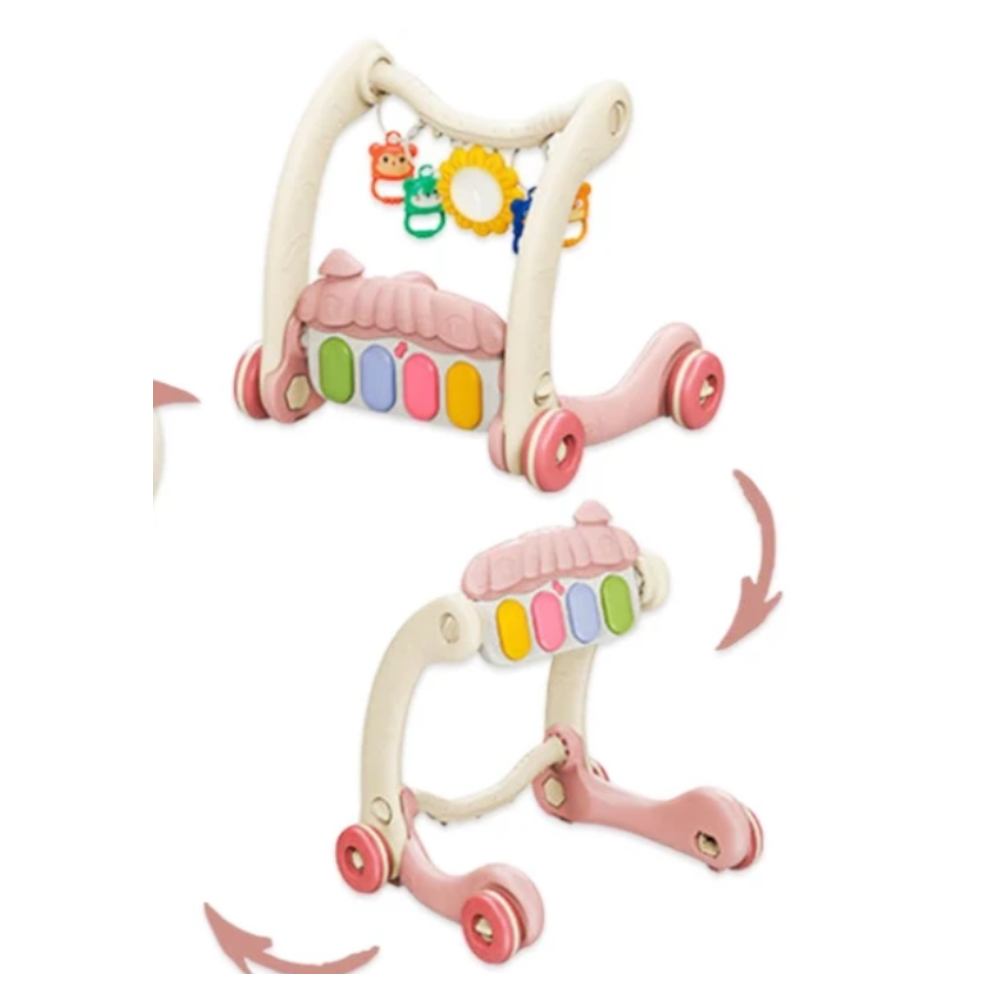 Factory Price - Daisy 3-In-1 Multifunctional Baby Walker - Pink