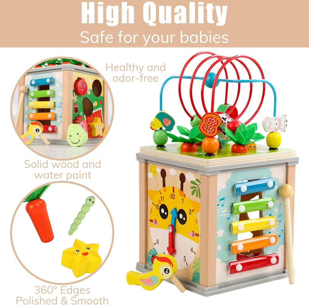 Factory Price - Jace 10 In 1 Multifunctional Activity Cube For Toddlers
