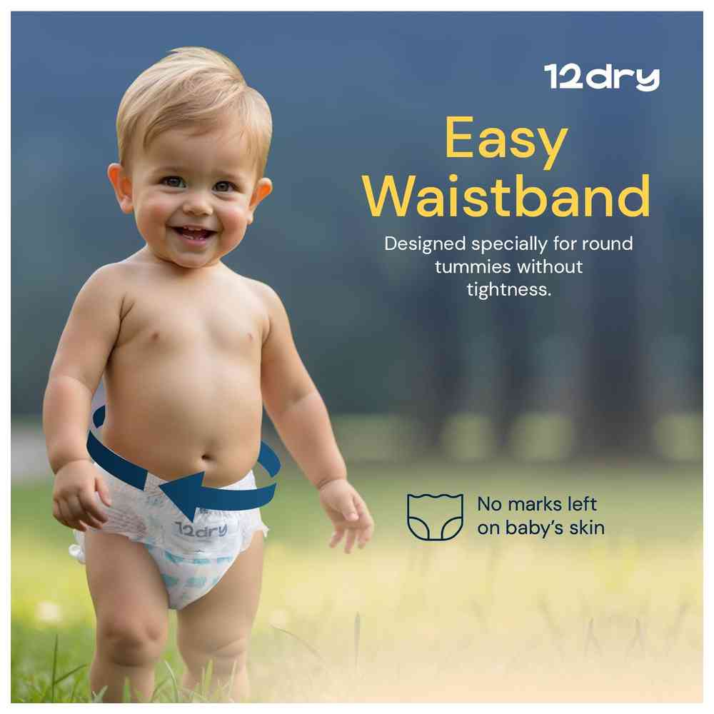 12dry - Easy Waist Diaper Pants - Size 3 - 6-11kg - 156 Pcs