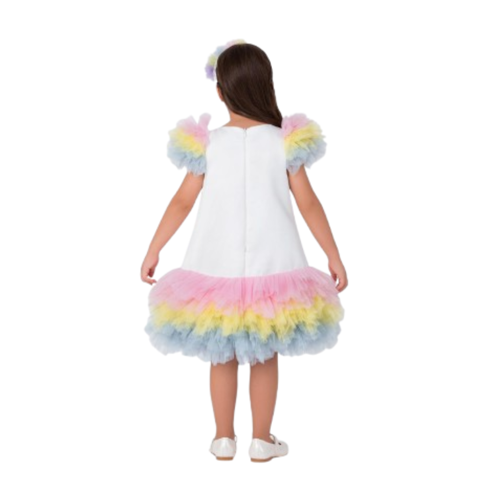 Via Bambino - Girl's Lovely Unicorn Dress - Multicolor