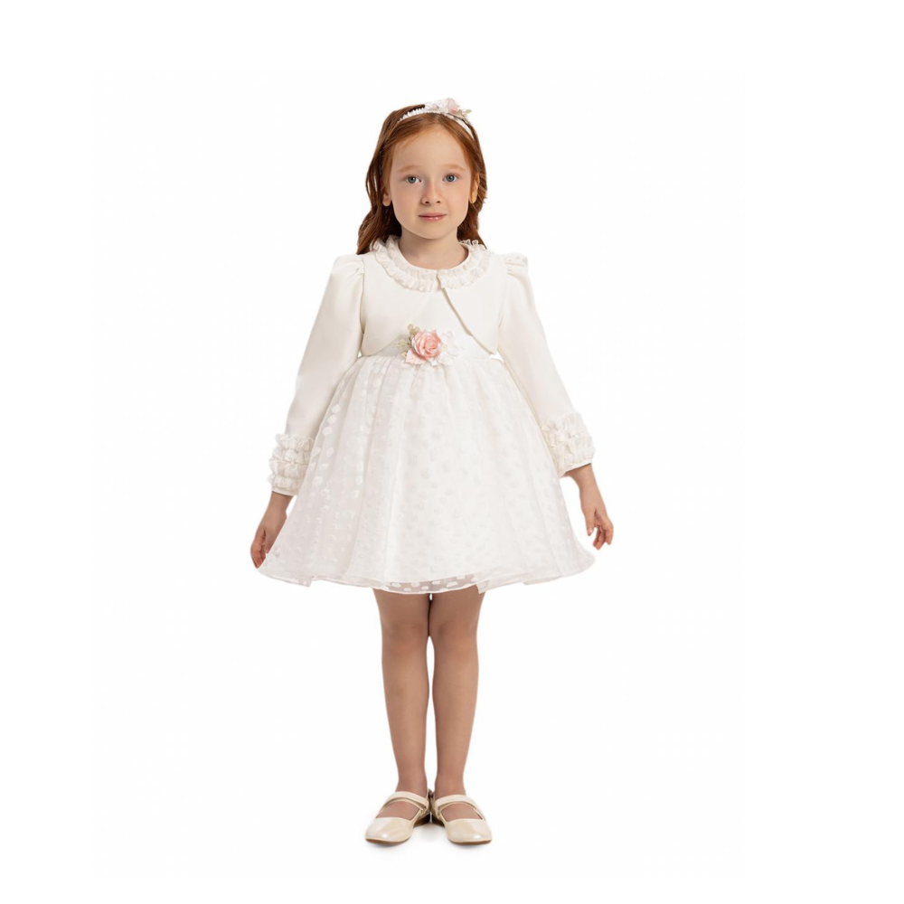 Via Bambino Baby Girl's Polka Dot Party Dress - White