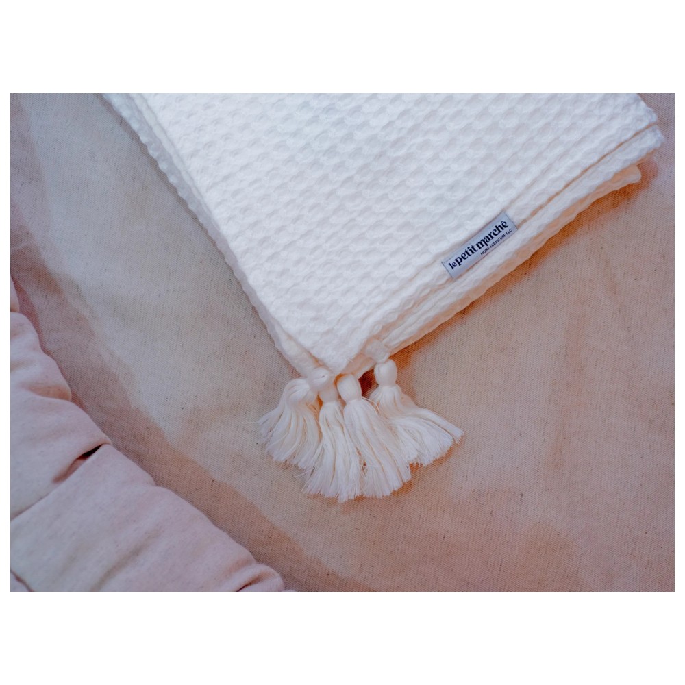 Le Petit Marche - Bamboo Waffle Blanket - 120x160 cm