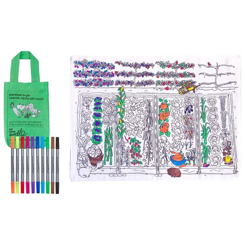 Eat Sleep Doodle - Placemat To Go - Garden Grow Eat