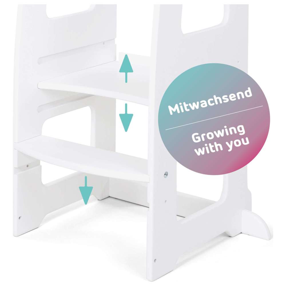 Babybay - Littlefoot Learning Step Stool - White Varnished