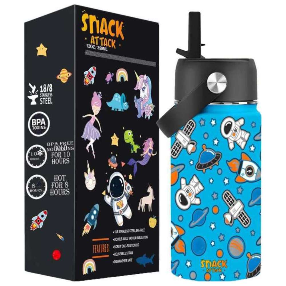 Snack Attack - Insulated Water Bottle - Astro - Sky Blue - 350 ml