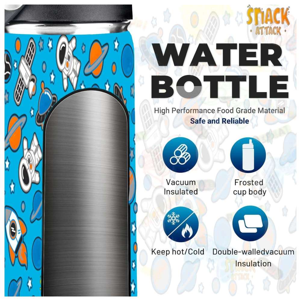 Snack Attack - Insulated Water Bottle - Astro - Sky Blue - 350 ml